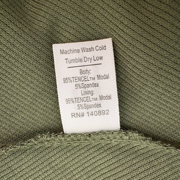 Marine Layer Lexi Rib Fit & Flare Midi Dress Size S Sleeveless Tank Stitch Olive - Picture 7 of 7